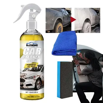 Многоцелевой очиститель-спрей 100 мл, автомобильное чистящее средство для салона автомобиля, домашний чистящий спрей 100 мл