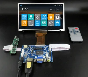 7 Дюймов 800*480 ЖК-дисплей Экран Дисплея TFT Монитор Управление Плата Драйвера HDMI-Совместимый VGA AV Для Lattepanda, Raspberry Pi Banana Pi