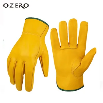 Мотоциклетные перчатки OZERO из воловьей кожи, дышащие гоночные перчатки с полными пальцами, Защита от спорта на открытом воздухе, Охотничьи рабочие мотоциклетные перчатки