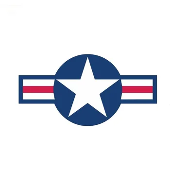 Модная наклейка Звезда ВВС США, Светоотражающая синяя наклейка на автомобиль, наклейка на мотоцикл 13,4 см * 6,9 СМ