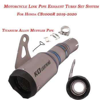 Комплект выхлопных труб для мотоцикла, заменяющий Оригинальный Глушитель, Титановая труба, установка без потерь Для Honda CB1000R 2019 2020